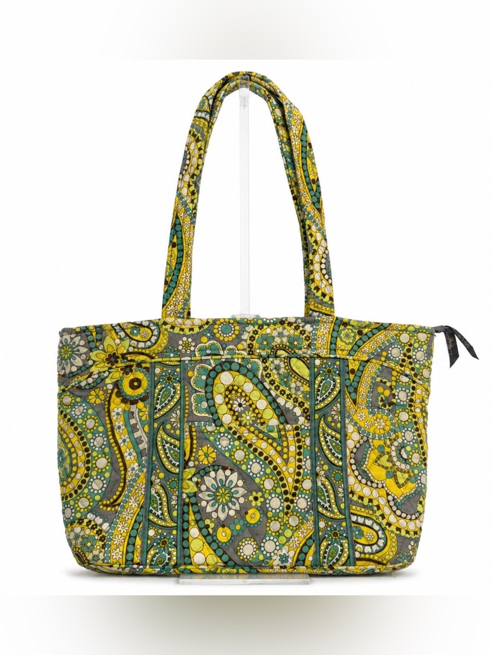 Vera Bradley Miller Bag Lemon Parfait Large Quilted Travel Tote Retired